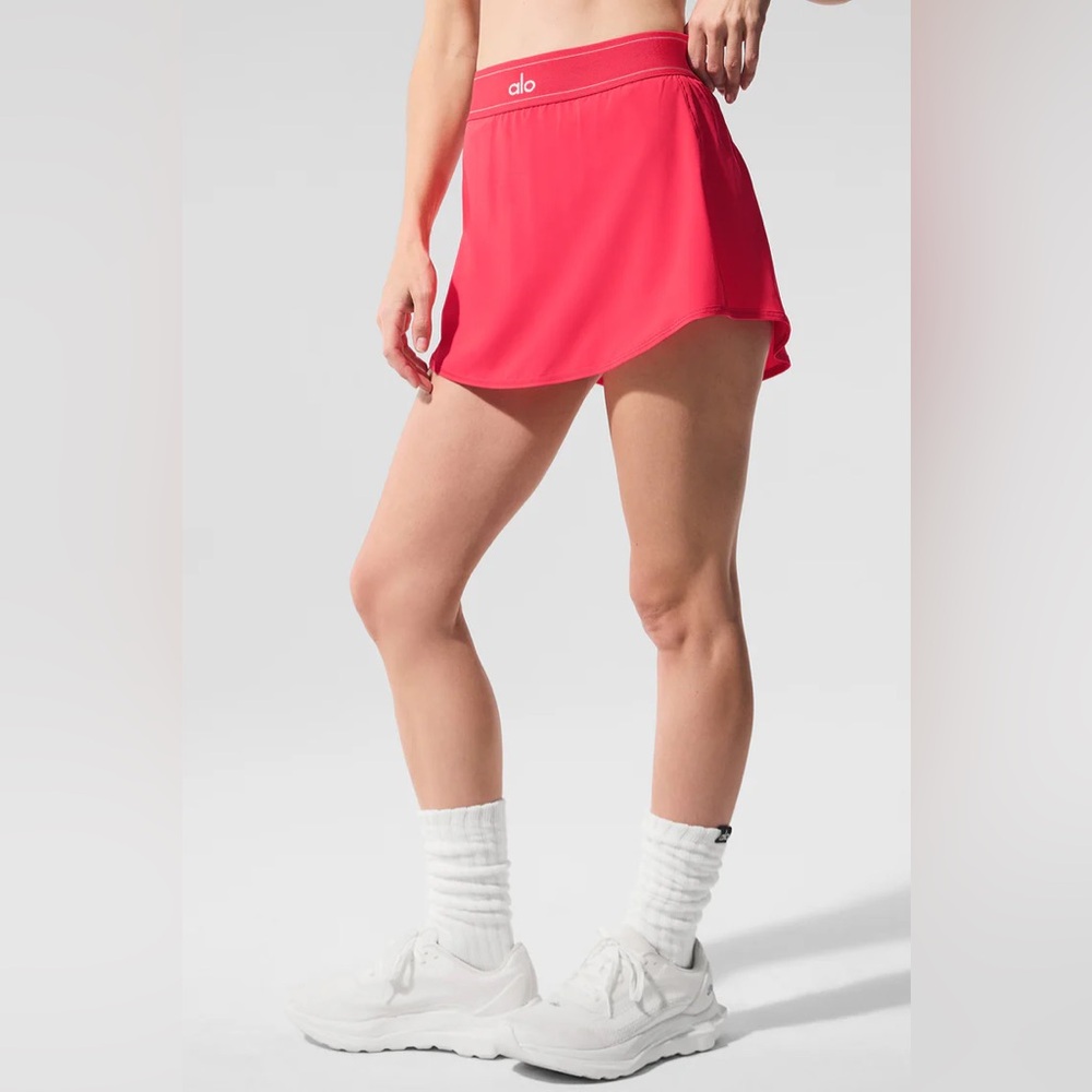 NWT ALO Yoga Match Point Skirt Candy Red Size XS